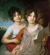 Vladimir Borovikovsky, Portrait of the Sisters Princess Anna Gavriilovna Gagarina and Princess Varvara Gavriilovna Gagarina